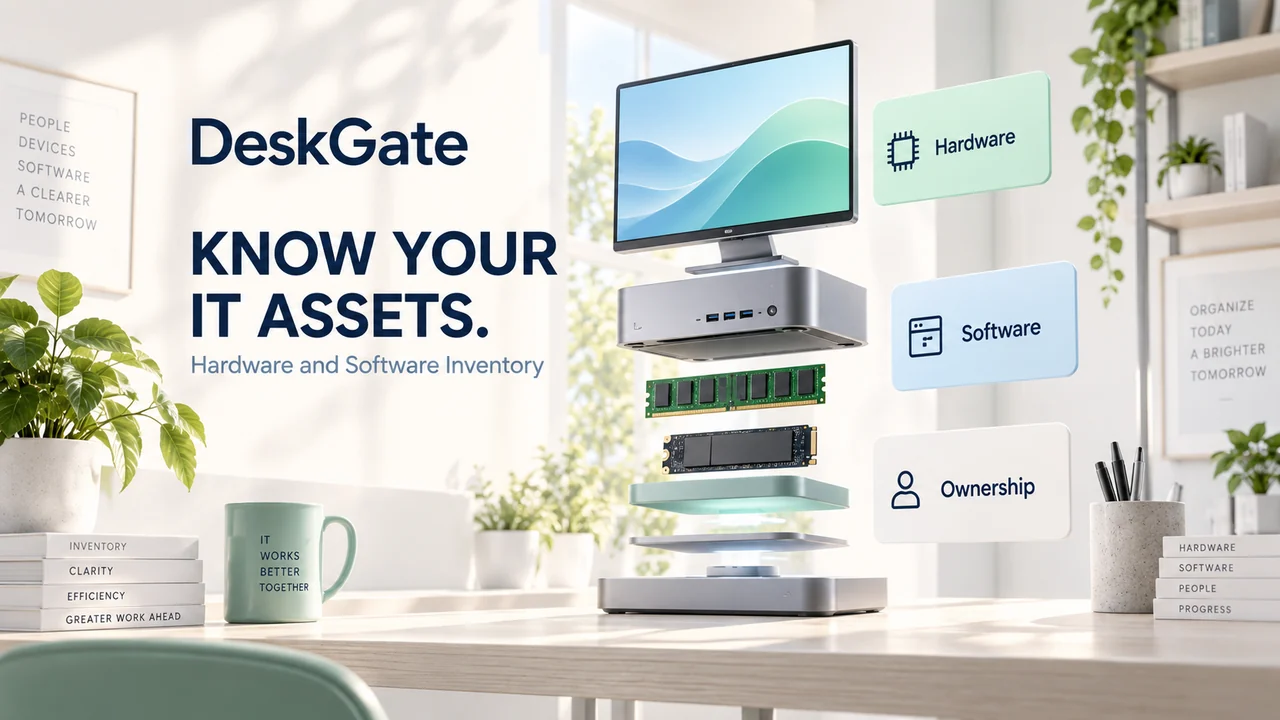 Hardware and Software Inventory Guide — DeskGate editorial illustration